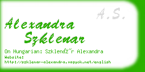 alexandra szklenar business card